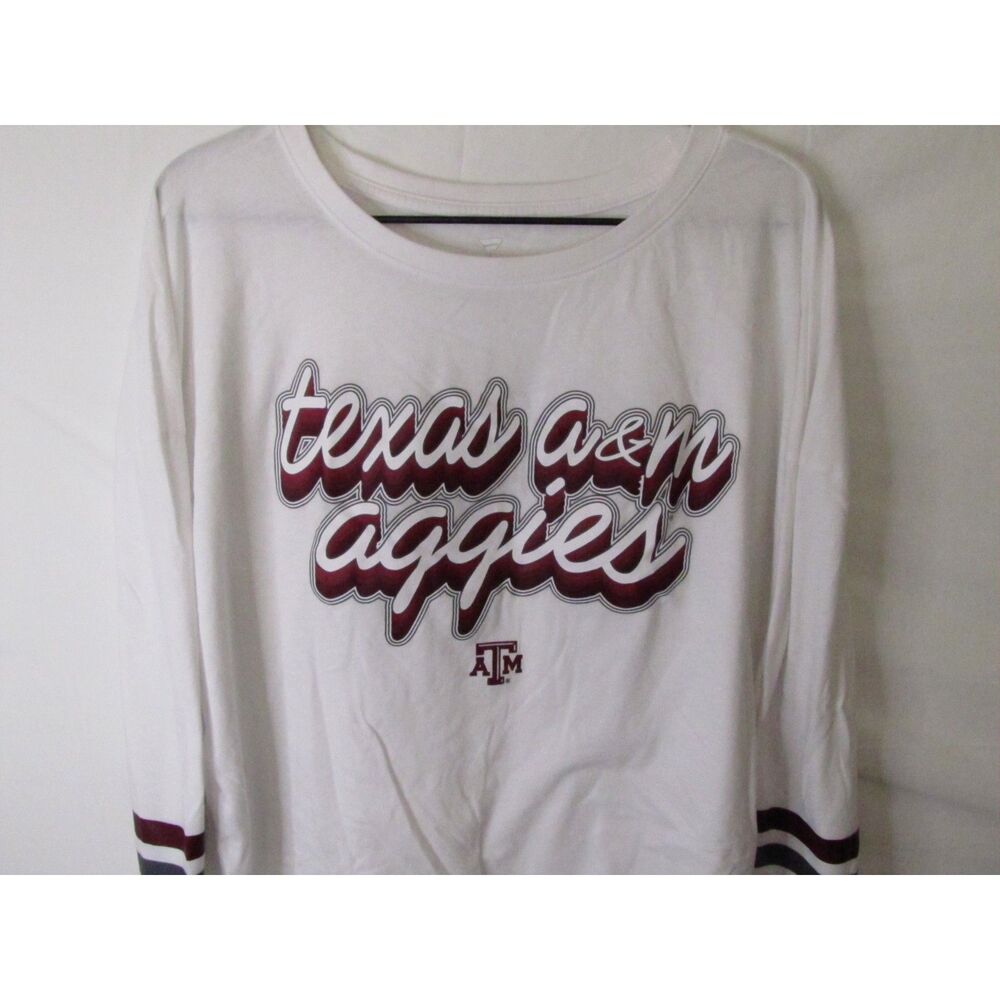 Fanatics Texas A&M Aggies Long Sleeve Shirt Women L White
